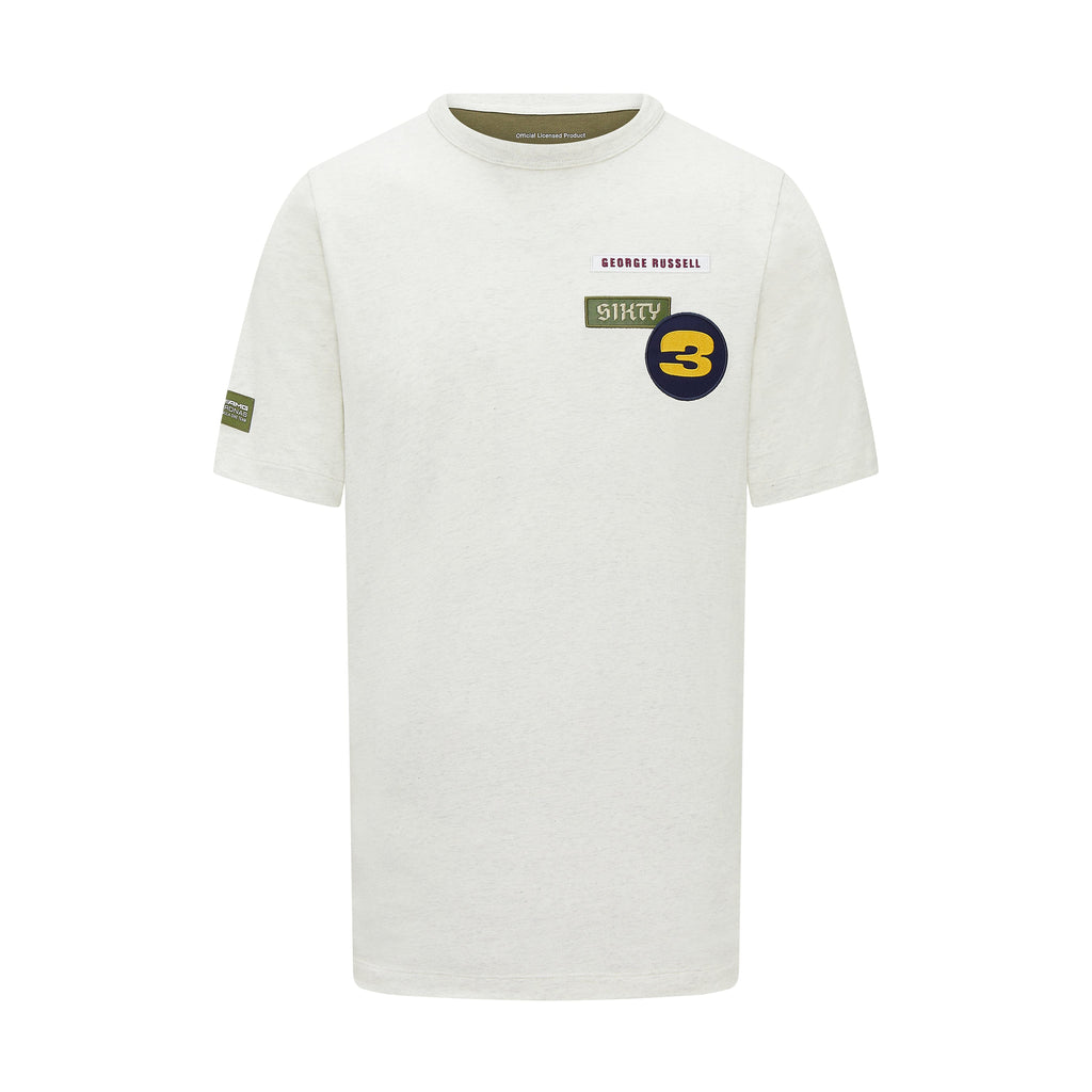 Mercedes Benz F1 Special Edition George Russell 2023 Vintage T-Shirt -Beige T-shirts Mercedes AMG Petronas 